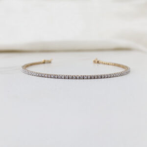 yellow gold tennis bracelet 1tcw