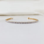 yellow gold tennis bracelet 4tcw