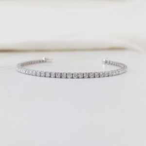 white gold tennis bracelet 4 tcw