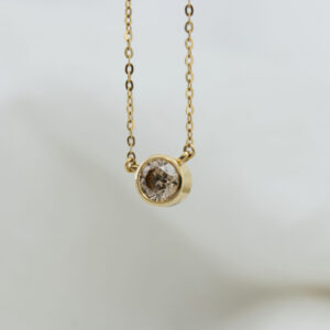 c3 champagne diamond pendant yellow gold