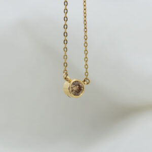 c5 champagne diamond pendant yellow gold