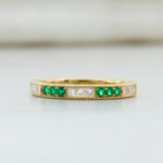 emerald and diamond band