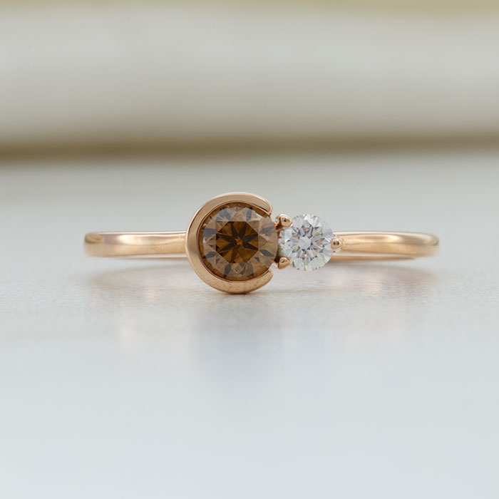 Susan Ring 0.36ct C3 Champagne Diamond Hope Diamonds