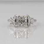 Princess Cut Ring Flat On Table