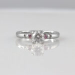 engagement ring with pink diamonds