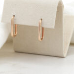 Large Paperlink Earrings Rose Gold