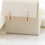Small Paperlink Earrings Rose Gold