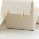 Small Paperlink Earrings Yellow Gold
