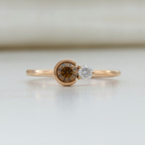 c6 champagne diamond ring